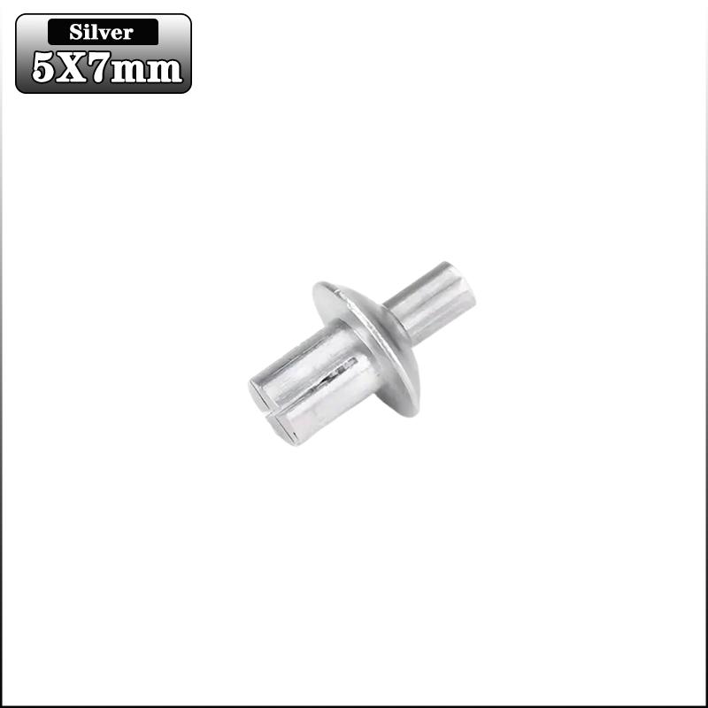 10-500PCS Hammer Drive Expansion Aluminum Nail Head Piercing Rivets Gypsum Board Hollow Wall Expansion Aluminum Nails Fasteners