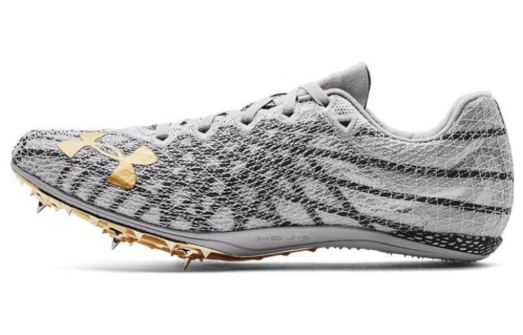 Under Armour HOVR Miler Miler Pro 3 Halo Grey Metallic Victory Gold 42