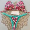 Wishbiki Europäischer & Amerikanischer Push-Up Geflochtener Bikini - Sexy Geteilter Strand-Badeanzug aus Brasilien