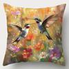Birds And Butterflies Dancing Print Home Decor Pillowcase Bedroom Living Room Sofa Decor Polyester Cushion Cover With Zipper
