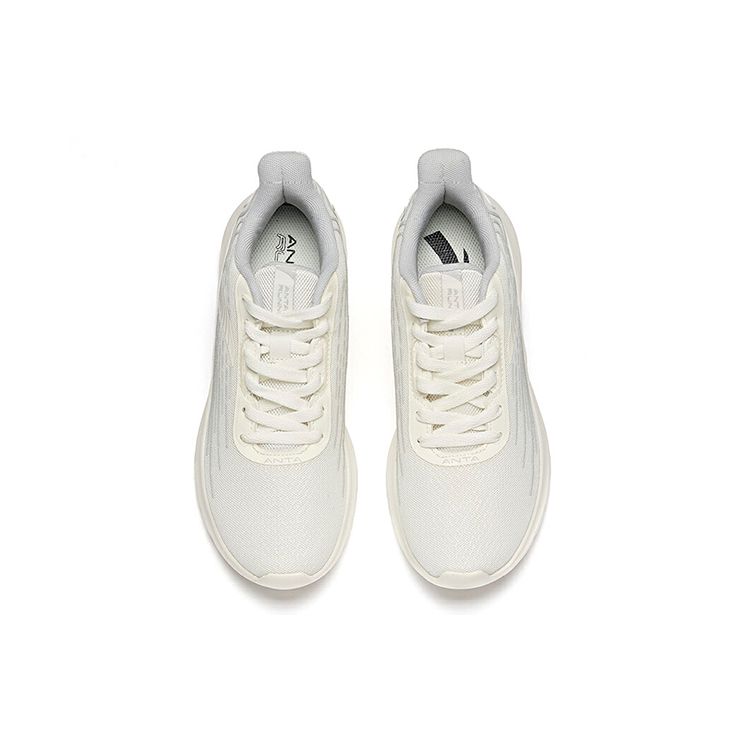 Anta Comfortable Trendy Shock Absorbing Non-Slip Durable Low-Top Running Shoes Women sneaker White Gray 122115577-2
