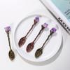 Cream Home Natural Amethyst Stirring Scoop Bar Tableware Coffee Spoon Tea Spoon Kitchen Supplies