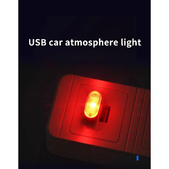 Car USB Rainbow Ambient Light Floor LED Light for Car Modification Wireless Decor No-Wire Mini Lamp