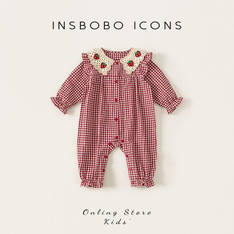 Insbobo Baby One-Piece Clothing 2026 Spring New Style Baby Girl Romper Baby Outing Clothes New Year s Hundred-Day Banquet