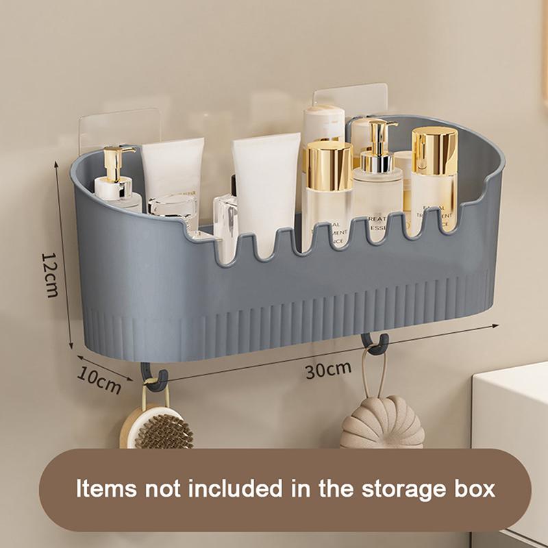 

Bathroom Storage Rack, Shower Organizer, Cosmetic Storage Box, Wall-Mounted Shampoo Rack (No Drilling Required) A
