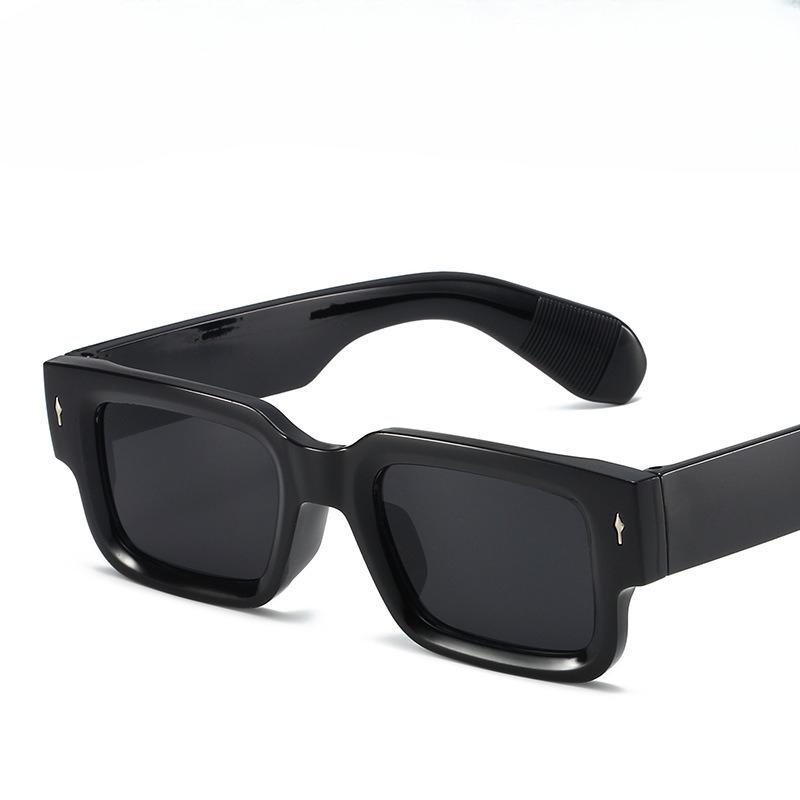 Brand Designer Square Sunglasses Women Men Ocean Color Shades Sun Glasses Female Uv400 Fashion Rectangle Rivet