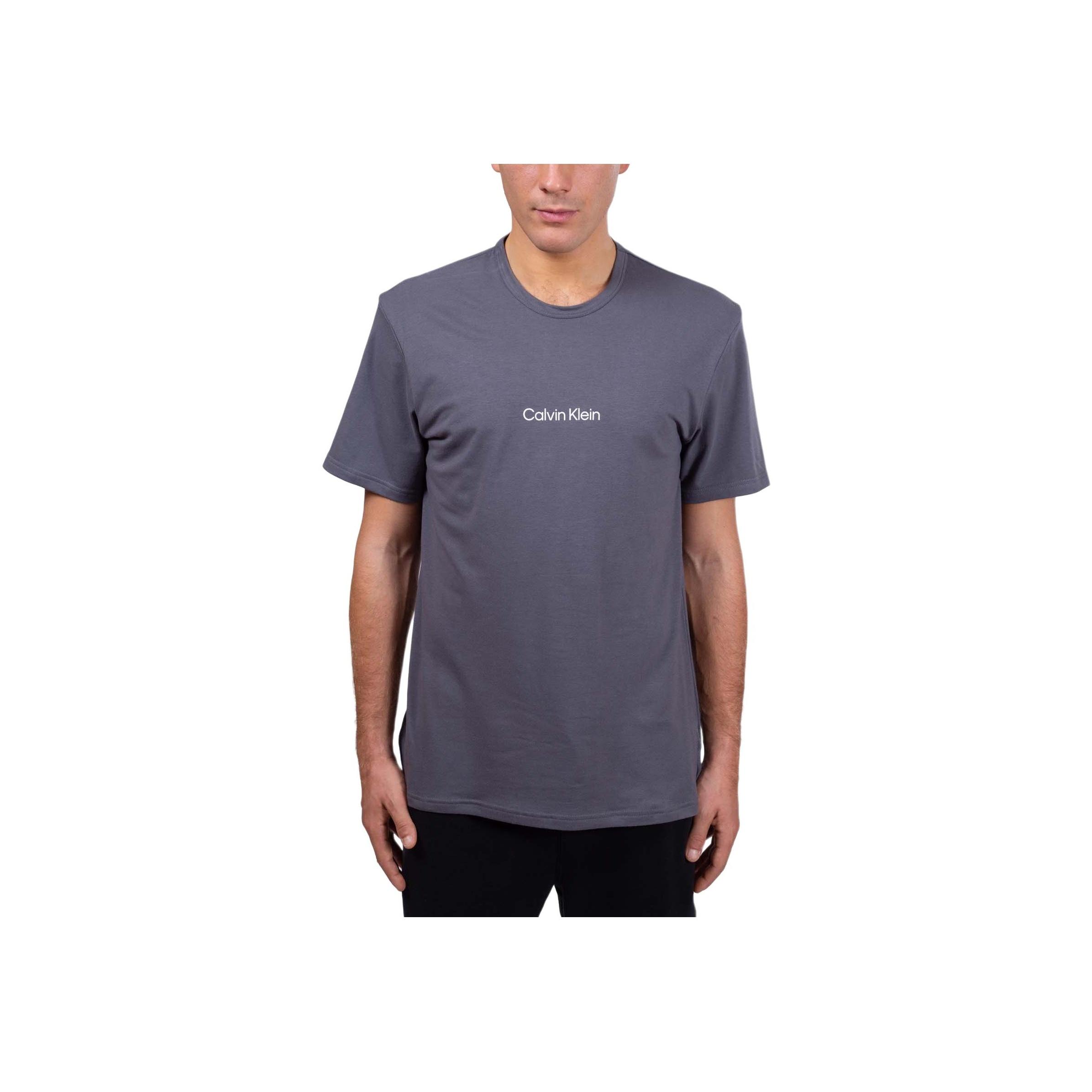 

Calvin Klein Letter Print Pullover Round Neck Drop Shoulder Short Sleeve T-Shirt Men T-Shirts Blue 000NM2170E-5FB M