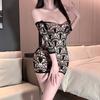 Sex Unterwäsche Damen Hüftrock hohler Schritt Jacquard Socken reine Begierde freier Pyjama qqny Perspektive