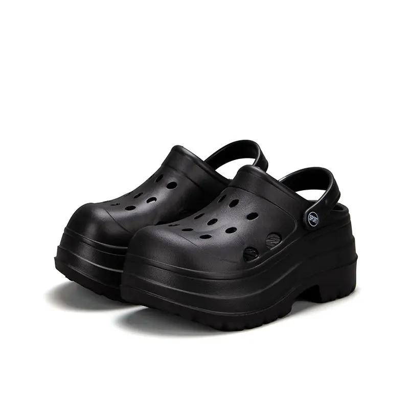 Plateforme Chunky Fille Qualité Supérieure Chaussures de Jardin Sandales d'Été Confortable Originale Bord de Mer Chambre à Coucher Tendance Pantoufle Rembourrée pour Femme 38-39