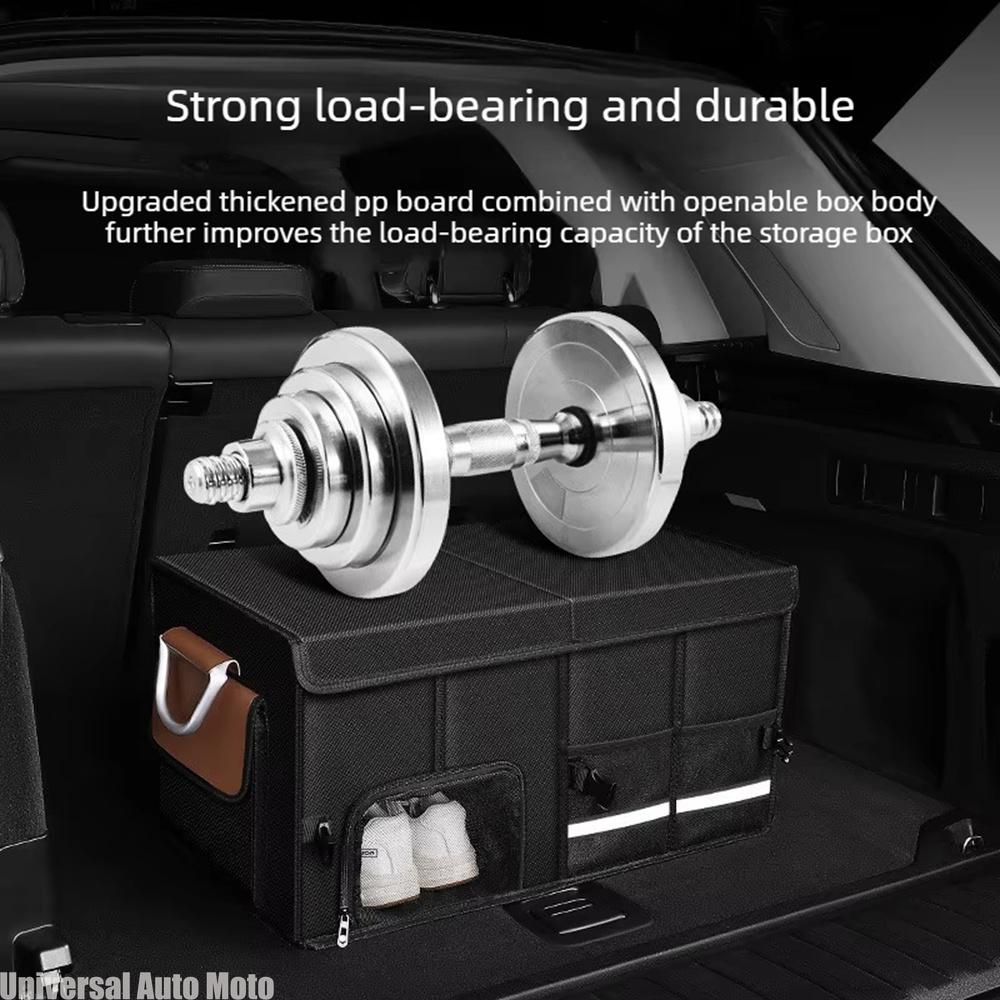Portable Foldable Trunk Storage Box Waterproof Oxford Cloth Large Capacity Car Organizer for Camping Fishing Universal