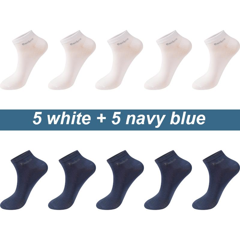 10 Paare/los Männer Bambus Faser Socken Kurze Casual Atmungsaktive Anti-Bakterielle Mann Ankle Socken Hohe Qualität Neue Schwarz Busines