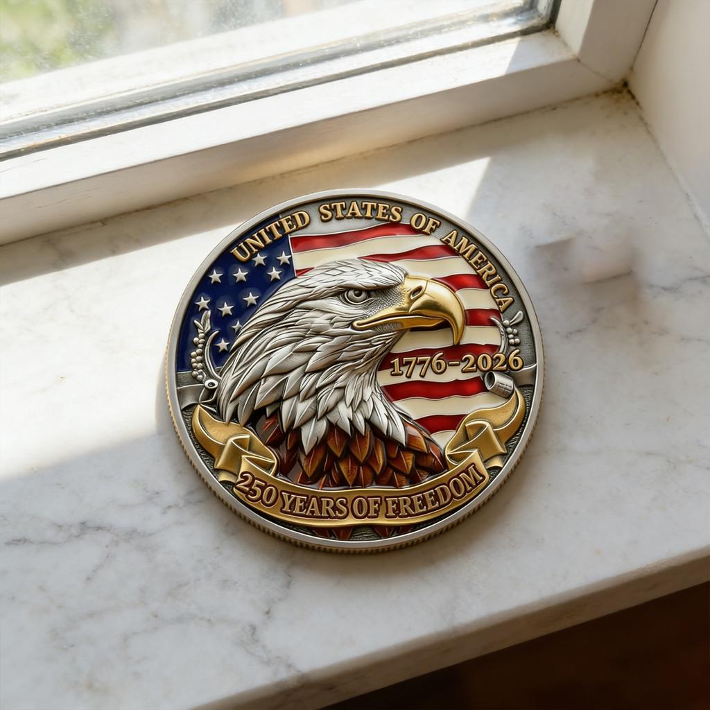 Perfect Gift Memorial Coin Celebrating 250th Anniversary of United States Freedom Commemorative Medals for History Gift