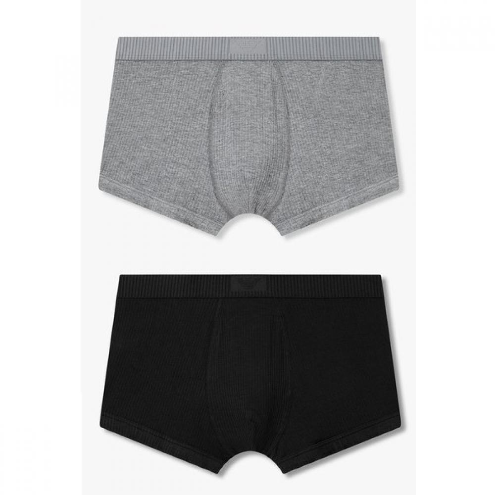 Emporio Armani Men S Stretch Ribbed Eagle Logo drawerS 2 Piece Set 0816112014 S(95)