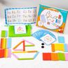 Colorful Ice Cream Stick Puzzle Set Wooden Diy Montessori Early Learning Challenge Table Games Boys Girls Travel Party Gift