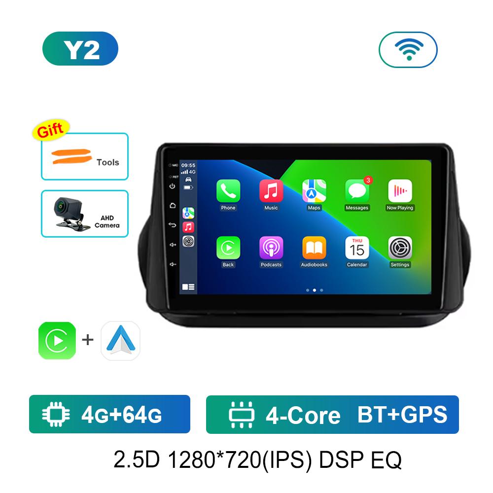 Android OS for Fiat Fiorino Qubo for Citroen Nemo for Peugeot Bipper 2008 - 2017 Carplay GPS Car Video Multimedia Player WiFi BT