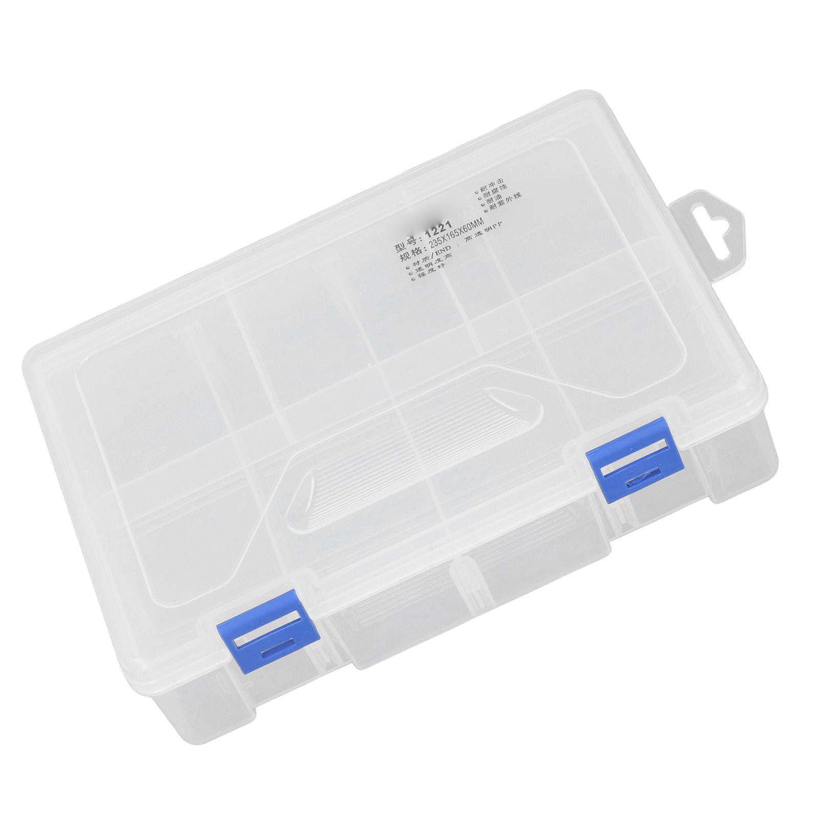 

Коробка с отделениями 2-ярусная 8 ячеек Органайзер для мелких деталей Прозрачный полипропиленовый контейнер для хранения с регулируемыми перегородками