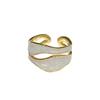 Vintage White Enamel Metal Irregular Shape Geometric Open Adjustable Ring for Women Girl Jewelry Birthday Gifts Anillo Hombre