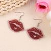 Acrylic Valentine's Day Earrings Rose Lips Dangle Earrings Creative Love Earrings  Lady