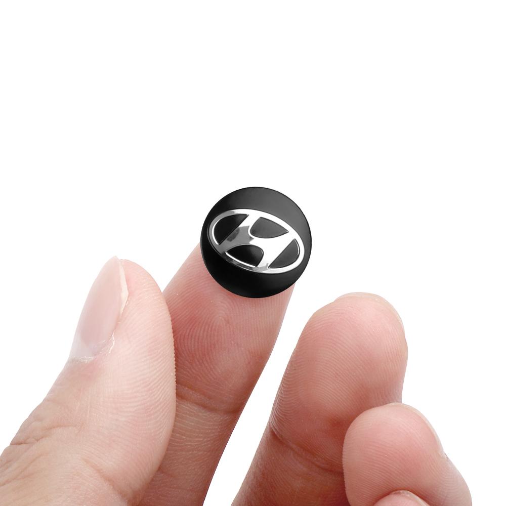 2/5/10PCS 14MM 3D Aluminum Car Key Shell Stickers For Hyundai Accent Elantra Tucson Azera GDI i20 i30 Auto Key Remote Fob Decals C1