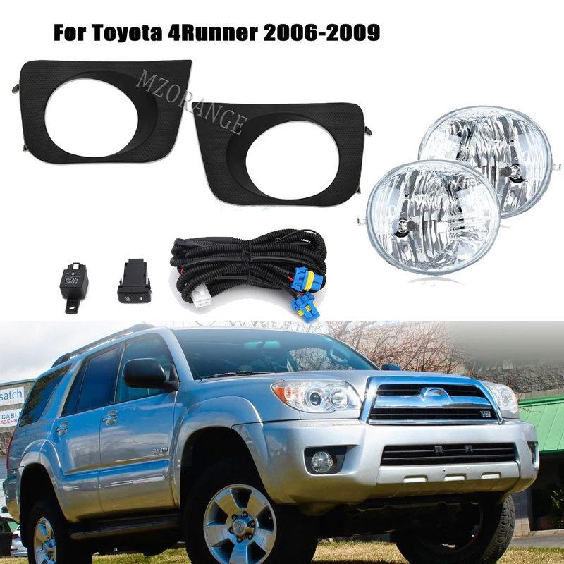 Front Fog Light Set For Toyota 4 Runner Hilux Surf 2005-2009 Anti-Fog Reflector Light With Wires Harness Switch Foglamp Cover