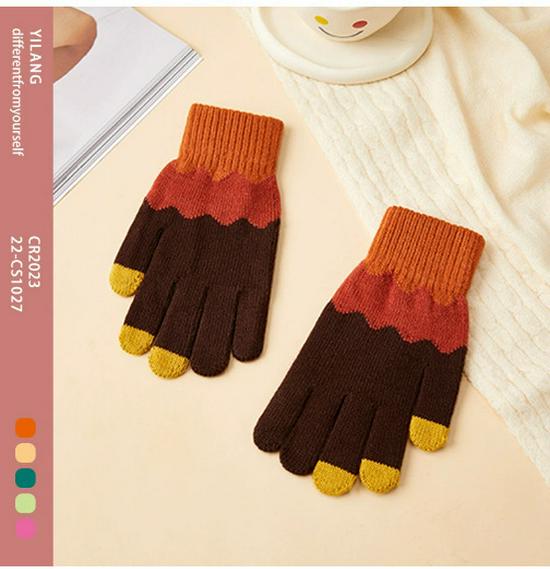 

Теплые флисовые вязаные перчатки без пальцев для велоспорта - Милый утолщенный шерстяной дизайн