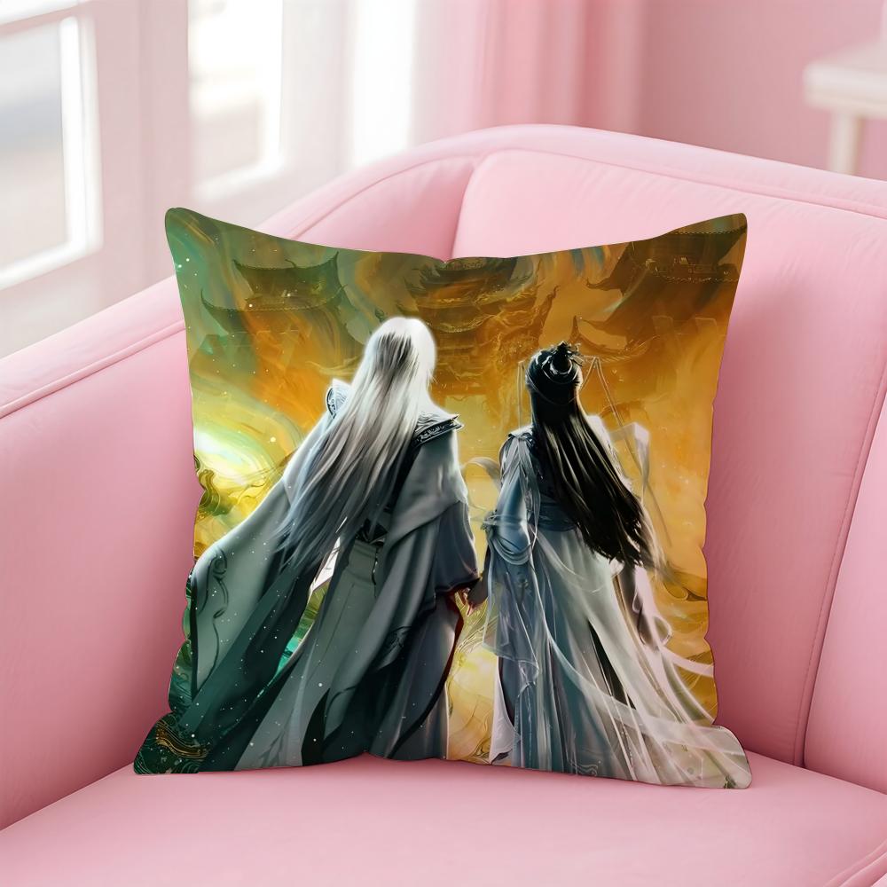 Chinese Classical Handsome Wu Xin Man Cushion Cover Pillow Case Soft Skin Friendly Fabric Concealed Zipper 30X30cm