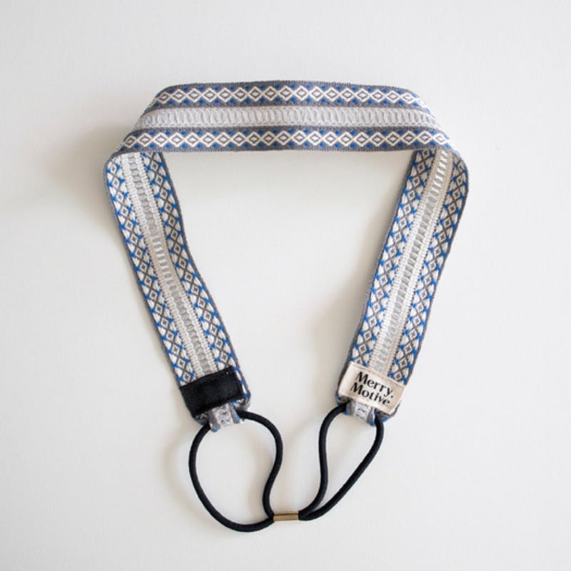 MERRYMOTIVE Hippie blue jacquard hairband