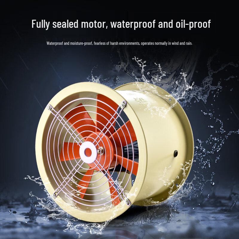 Duct-type Industrial Kitchen Exhaust Fan CN Plug (adapter Included)