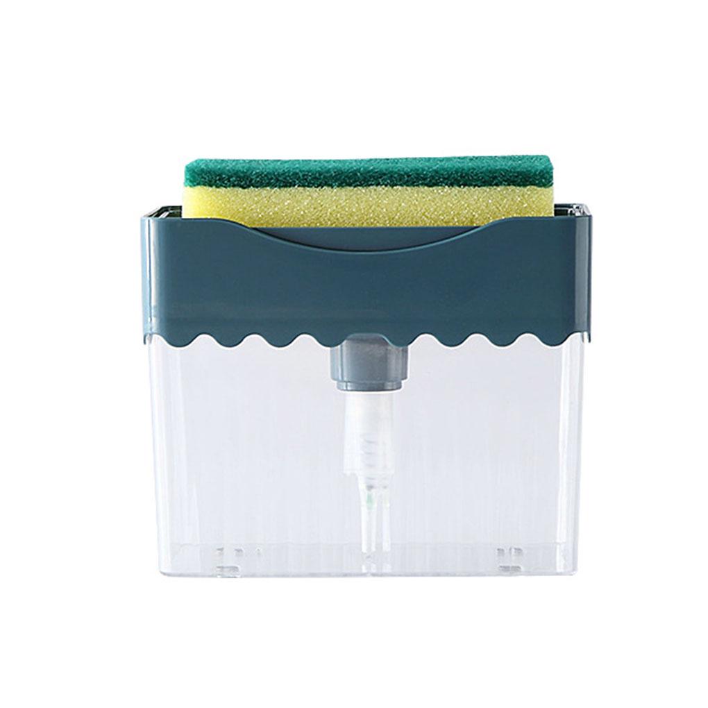 

Press Hand Pump Soap Dispenser Sponge Holder 2 in 1 for Kitchen Sink Dish белый