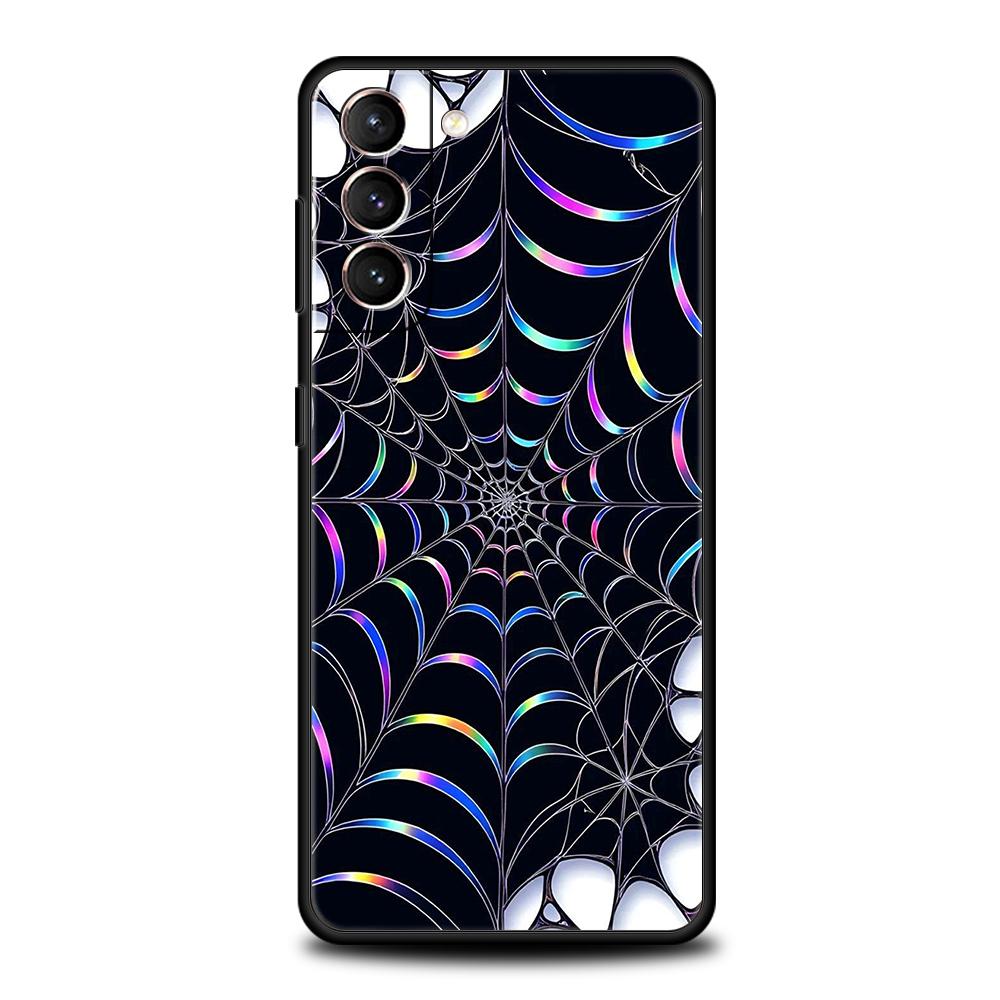 

Phone Case Cover for Samsung Galaxy S25 Edge S24 S23 S22 S20 S21 FE Ultra S10 S10E Plus 5G Soft TPU Capas Spider Web Fundas Bags Samsung S20Plus