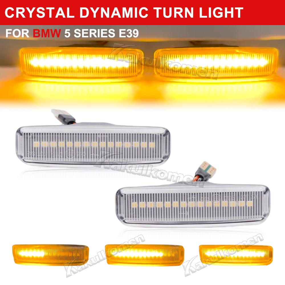 LED Dynamic Turn Signal Light Side Marker Fender Sequential Lamp Blinker Indicator For BMW 5 Series E39 (09.1995-06.2003) M5