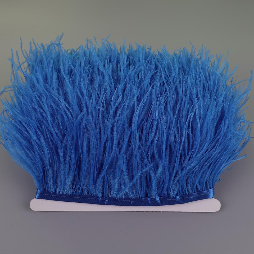 Ostrich Feathers Fringe 2M 55colors Selected Clothing Sewing Crafts Dress with Fluffy Feather Ribbon