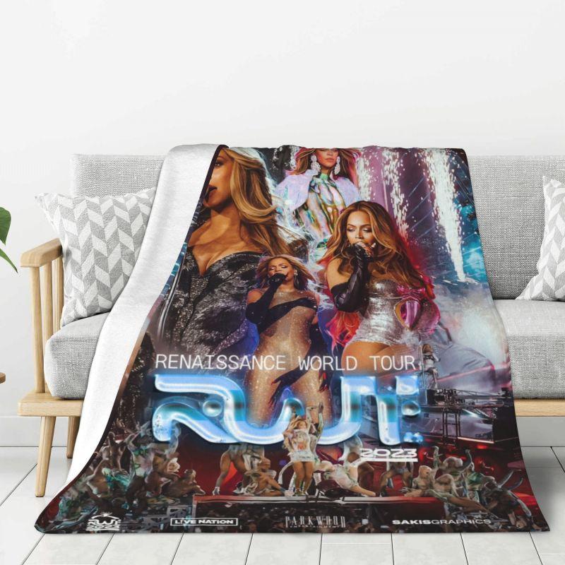 Benutzerdefinierte Beyonce Renaissance Tour Konzert Film Decken Warme Flanell Überwurfdecke für Schlafzimmer Büro Tagesdecken