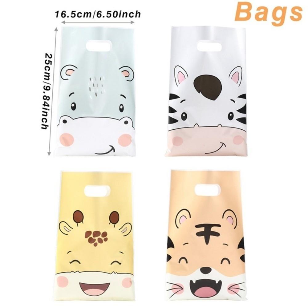 10/25/50Pcs Giraffe Tiger Birthday Goodie Bag Party Supplies Bags Kids Birthday Party