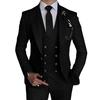 Fashion Men Leisure Boutique Single Buckle Slim Fit Dress Wedding Suit 3 Piece Set Blazers Jacket Vest Pants Trousers Coat