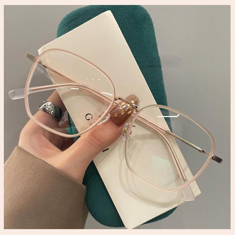 Fashion Trend Minus Diopter Myopia Glasses for Women Men Retro Square Frame Near-sighted Prescription Eyewear Diopter 0 TO -4.0