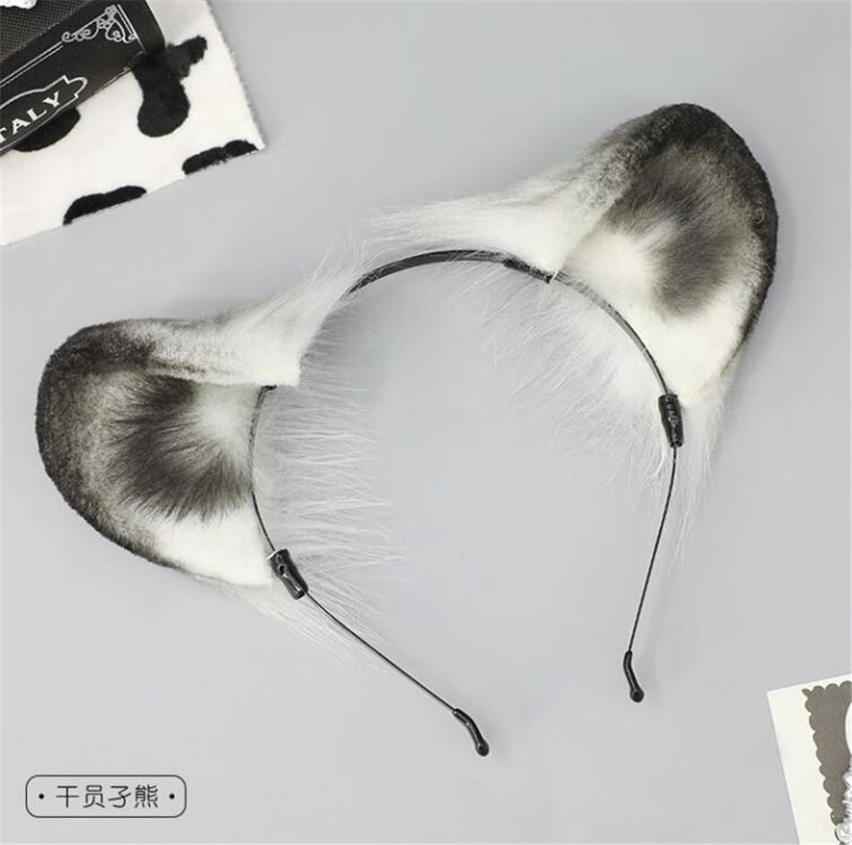 Cute Bear Furry Animal Beast Ears Headband Hair Hoop KC Anime Lolita JK Cat Cosplay Hair Accessories B2598