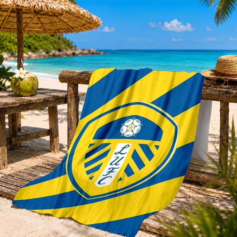 Asciugamano da Spiaggia in Microfibra con Stampa dello Stemma di Leeds, Morbido e Assorbente, Asciugatura Rapida, Ideale per Viaggi Estivi, Essenziale per la Spiaggia, Piscina