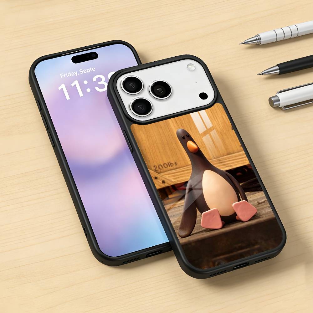 Cute Retro Villain Penguin Phone Case For iPhone 17,16,15,14,13,12,Pro,Max For Magsafe Magnetic Wireless Charging