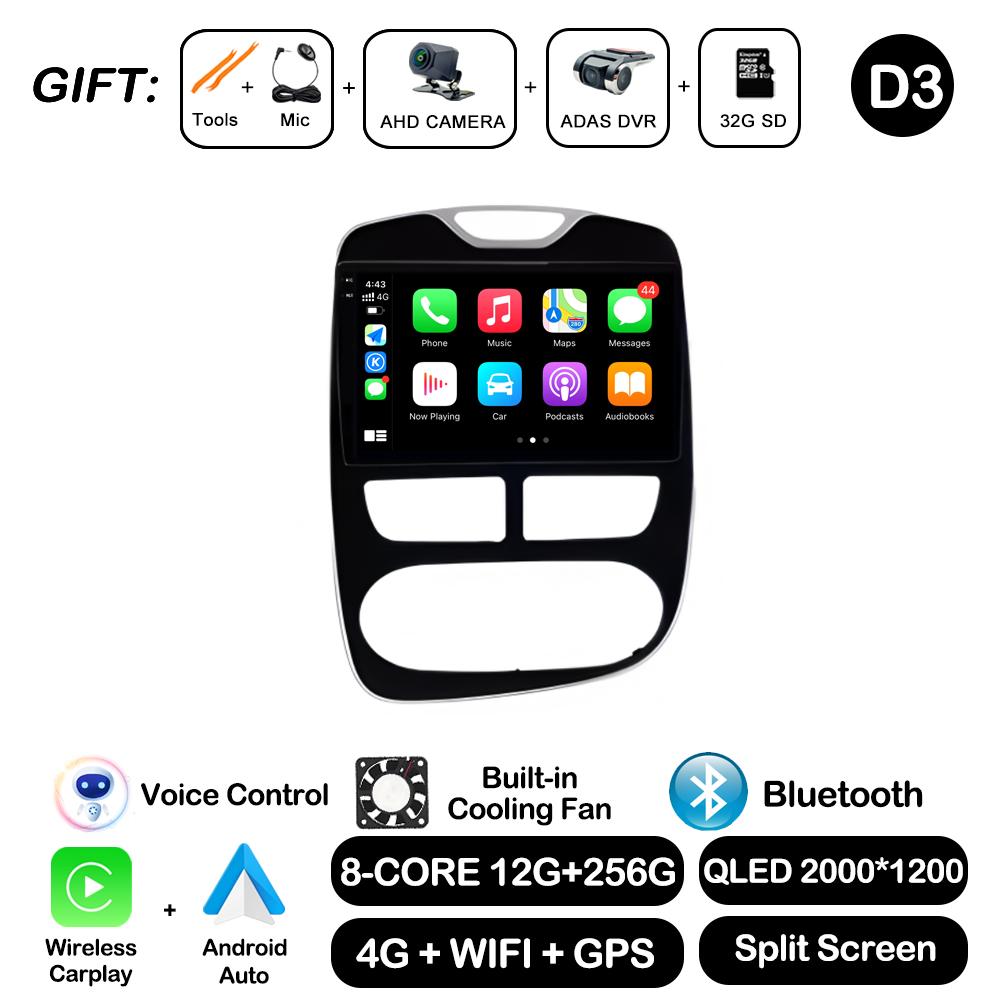 10'' For Renault Clio 4 2012 - 2016 Carplay Car Radio Multimedia Video Player Android Auto 4G WIFI GPS Navigation DSP stereo BT