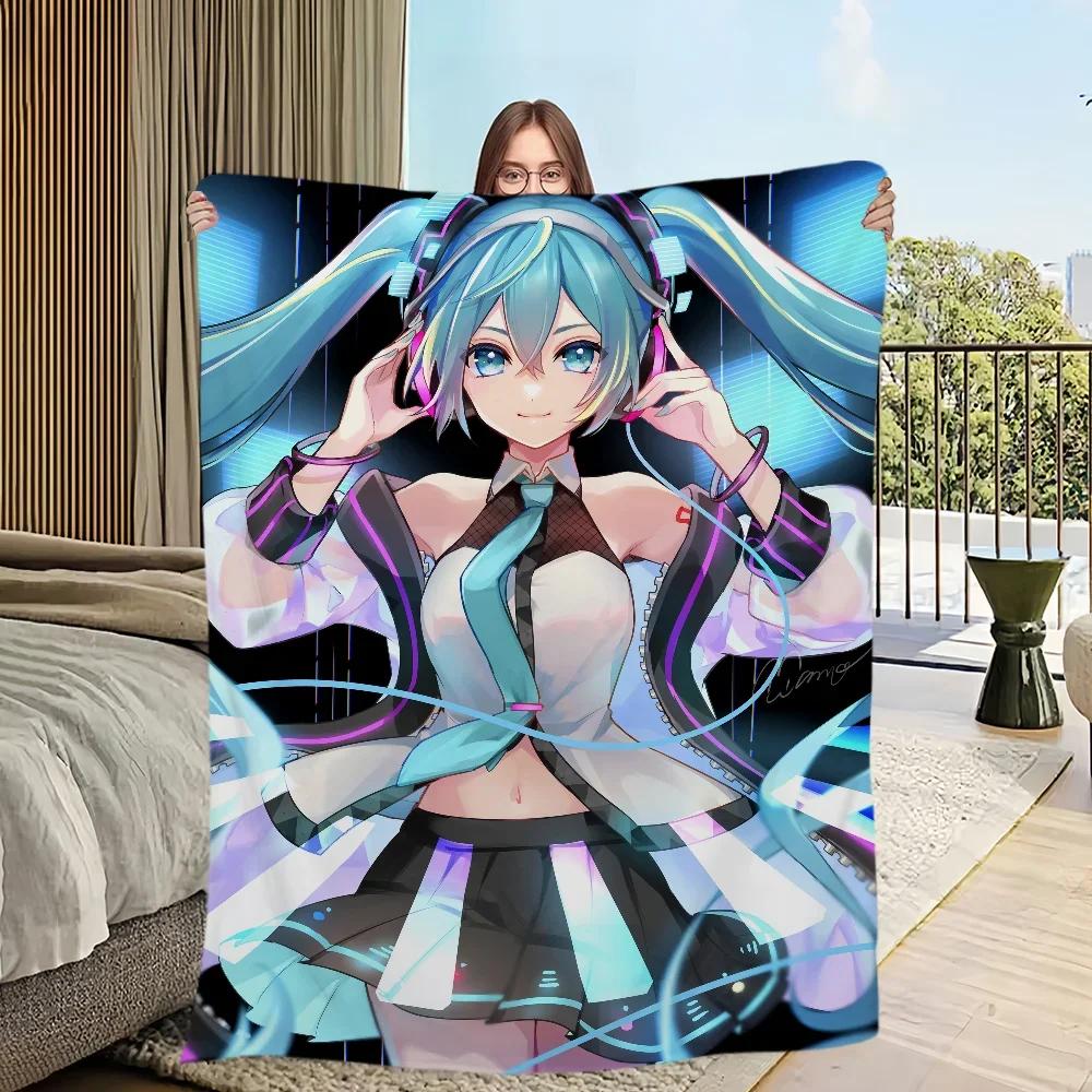

Cute H-Hatsune M-Miku skicomfort warm Soft Baby blanket suitable Home Kid Lunch Blanket Suitable for Home Office Daily Use Cover 30x40in