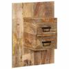 VidaXL Bedside Table 60x32x80 Cm Solid Raw Mango Wood, Bedside Cabinet, Bedroom Furniture, Table of 4017527