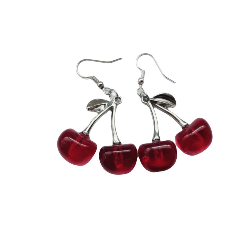 Elegant Exaggerate Cherry Earrings Resin Ear Jewelry Dangle Earrings Cute Fruit Earrings Party Jewelry