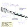 1 stainless steel barbecue tongs - non-slip long handle, suitable for grilling, baking, salads, and ice cubes, kitchen utensils