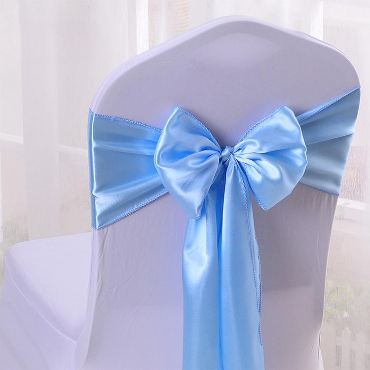 10pcs Wedding Decoration Products Ribbons Ribbon Banquet Chair Covers Bows Chair Straps Banquet Party Decoration Sillas