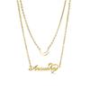 Fashion Stainless Steel Jewelry Heart and Name Pendant Necklace Custom Name Necklaces Set for Women Girls for Friend Gifts