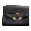 Tory Burch Lee Radziwill Gold Hardware Shoulder Bag With Iconic T Lock Closure In Pebbled Leather Women Shoulder Bag Black 174537-001