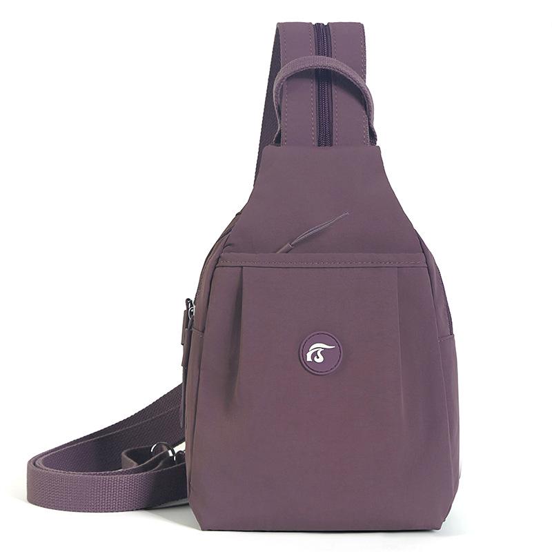 Women's Lightweight Nylon Crossbody Chest Bag - Versatile, Casual Travel Backpack for Moms