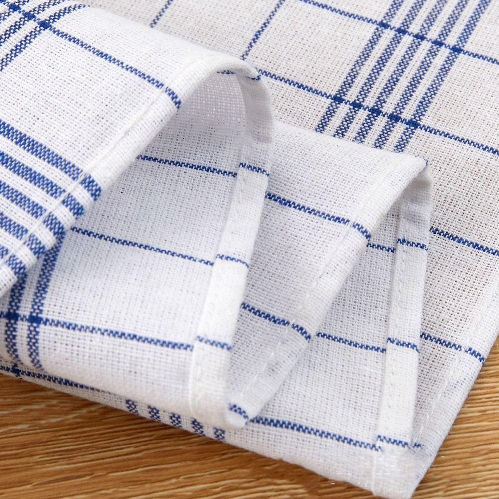 5PCS Quick Drying Kitchen Tea Towels Absorbent Stripes Rags Checkered Kitchen Towels For Kitchen