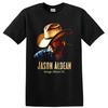 Jason Aldean Country Singer Cowboy Hat Portrait Songs About Us T Shirt Music Tee